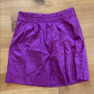 J Crew purple cotton mini skirt size 2